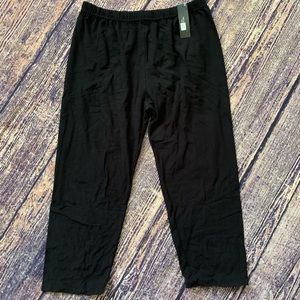 Black one size (plus) leggings cropped length